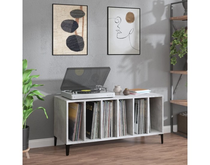 Sonata H Шкаф за винилови плочи бетонно сив 100x38x48 см инженерно дърво