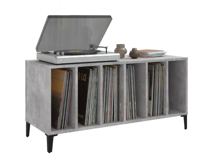 Sonata H Шкаф за винилови плочи бетонно сив 100x38x48 см инженерно дърво