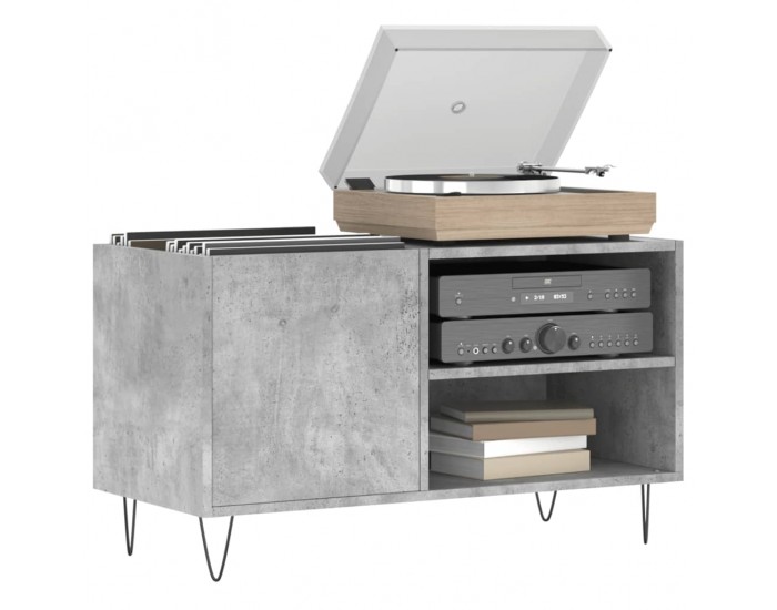 Sonata H Шкаф за винилови плочи бетонно сив 85x38x48 см инженерно дърво