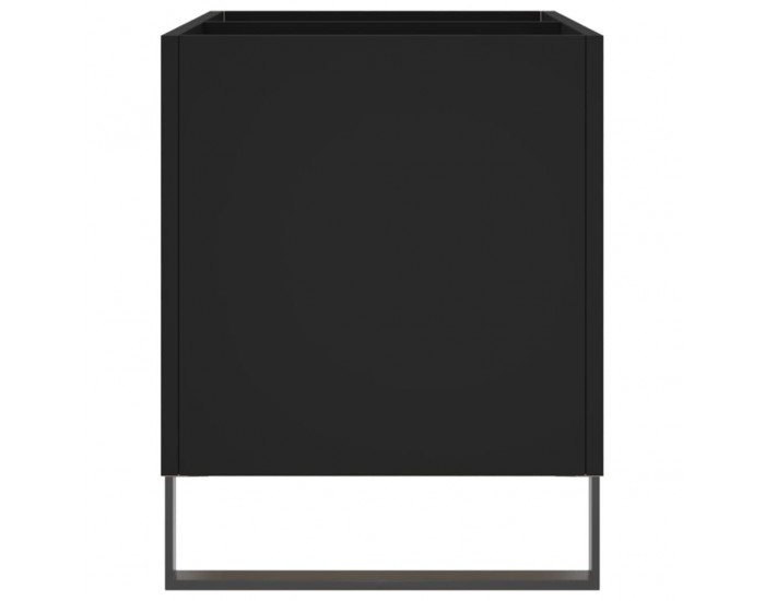 Sonata H Шкаф за грамофонни плочи черен 74,5x38x48 см инженерно дърво