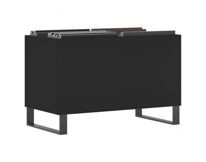 Sonata H Шкаф за грамофонни плочи черен 74,5x38x48 см инженерно дърво