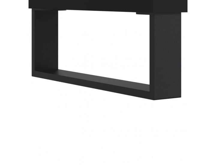 Sonata H Шкаф за грамофонни плочи черен 74,5x38x48 см инженерно дърво