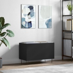 Sonata H Шкаф за грамофонни плочи черен 74,5x38x48 см инженерно дърво - ТВ шкафове