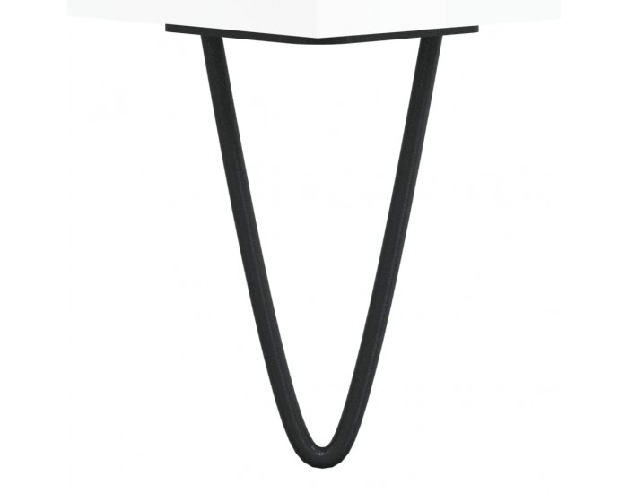 Sonata H Шкаф за грамофонни плочи бял гланц 100x38x48 см инженерно дърво