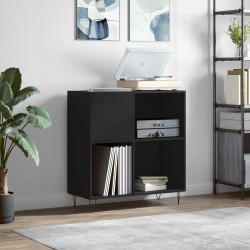 Sonata H Шкаф за грамофонни плочи черен 84,5x38x89 см инженерно дърво - ТВ шкафове