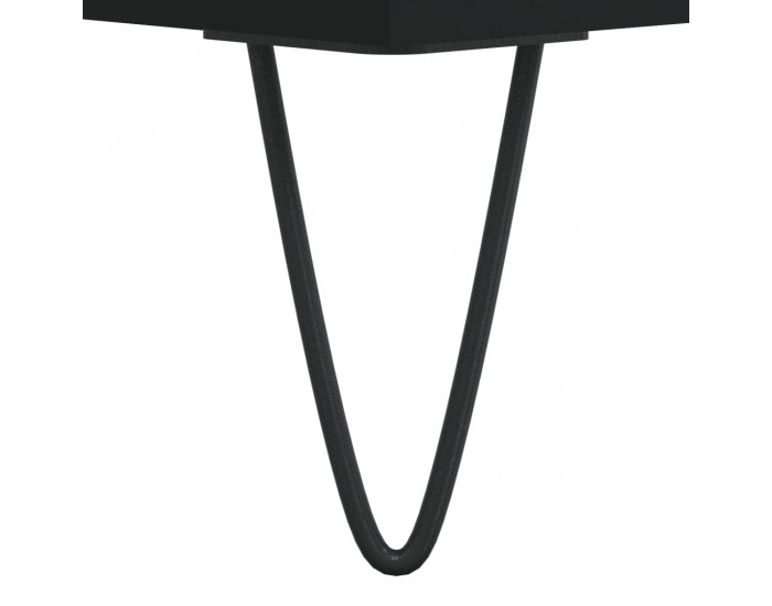 Sonata H Шкаф за грамофонни плочи черен 84,5x38x89 см инженерно дърво