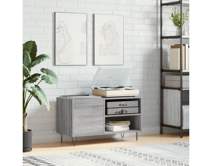 Sonata H Шкаф за винилови плочи сив сонома 85x38x48 см инженерно дърво