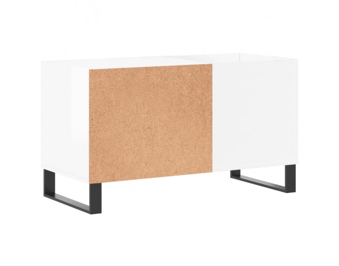 Sonata H Шкаф за грамофонни плочи бял гланц 85x38x48 см инженерно дърво