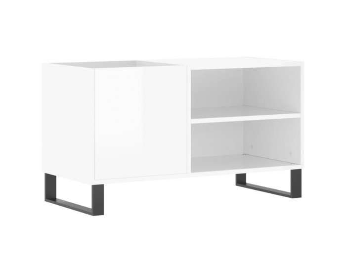 Sonata H Шкаф за грамофонни плочи бял гланц 85x38x48 см инженерно дърво