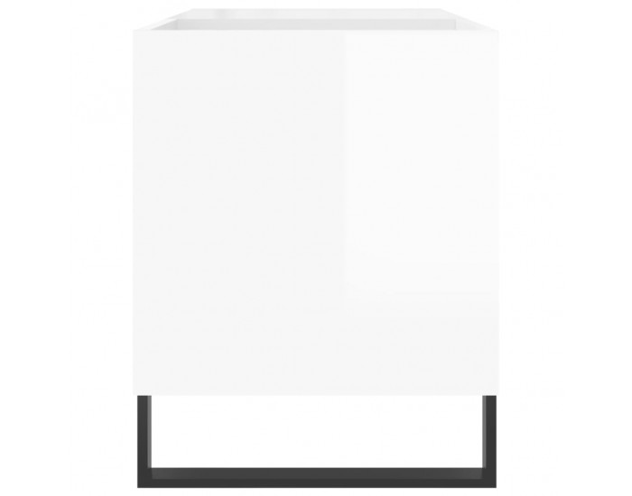 Sonata H Шкаф за грамофонни плочи бял гланц 85x38x48 см инженерно дърво