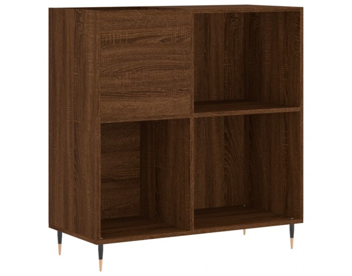 Sonata H Шкаф за винилови плочи кафяв дъб 84,5x38x89 см инженерно дърво