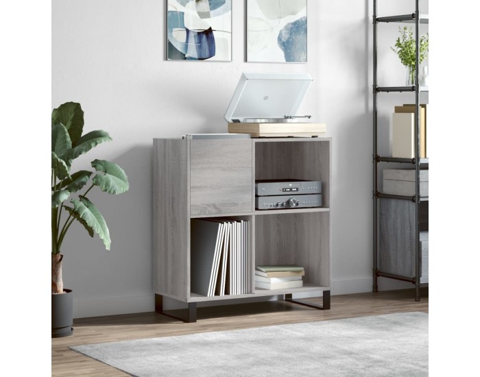 Sonata H Шкаф за винилови плочи сив сонома 84,5x38x89 см инженерно дърво