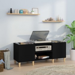 Sonata H Шкаф за грамофонни плочи черен 121x38x48 см инженерно дърво - ТВ шкафове