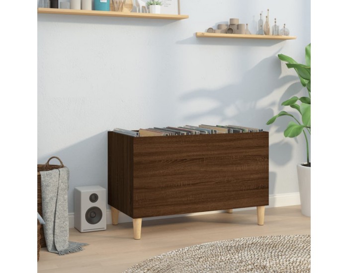 Sonata H Шкаф за винилови плочи кафяв дъб 74,5x38x48 см инженерно дърво Sonata H Шкаф за винилови плочи кафяв дъб 74,5x38x48 см инженерно дърво