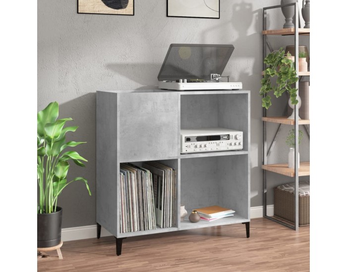 Sonata H Шкаф за грамофонни плочи сив 84,5x38x89 см инженерно дърво