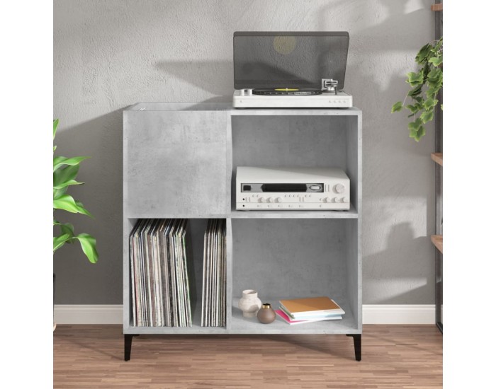 Sonata H Шкаф за грамофонни плочи сив 84,5x38x89 см инженерно дърво