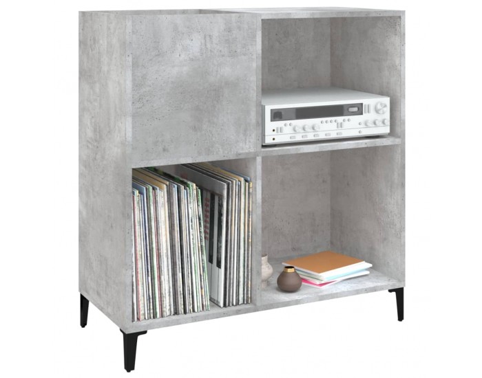 Sonata H Шкаф за грамофонни плочи сив 84,5x38x89 см инженерно дърво