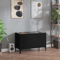 Sonata H Шкаф за грамофонни плочи черен 74,5x38x48 см инженерно дърво - ТВ шкафове
