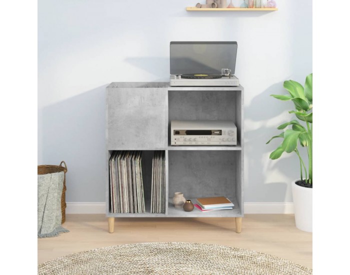 Sonata H Шкаф за грамофонни плочи сив 84,5x38x89 см инженерно дърво