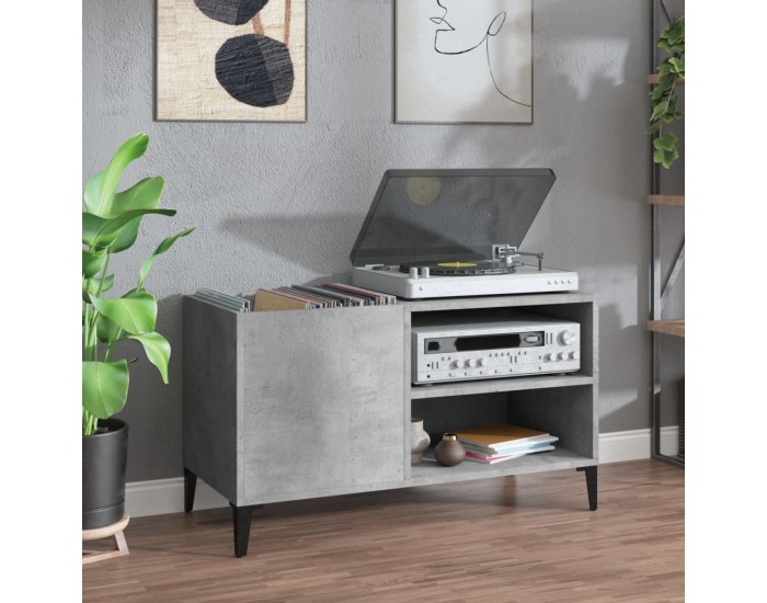 Sonata H Шкаф за грамофонни плочи сив 84,5x38x48 см инженерно дърво