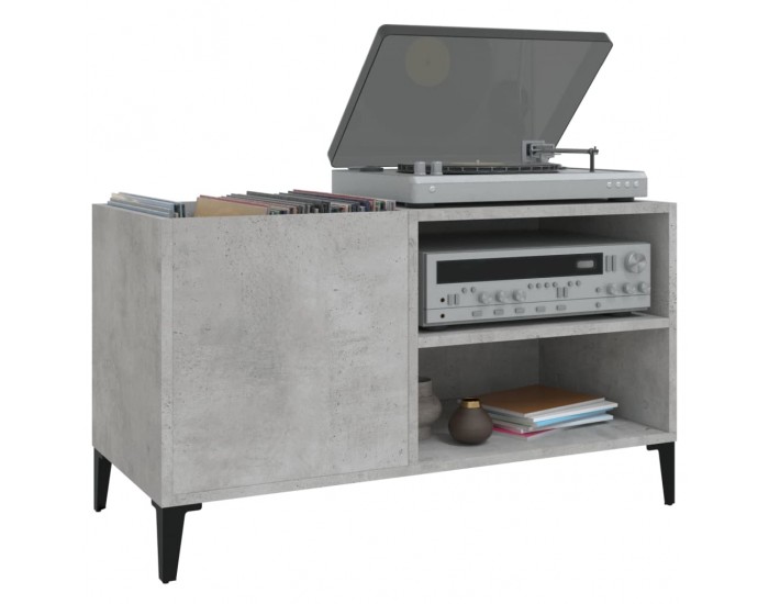 Sonata H Шкаф за грамофонни плочи сив 84,5x38x48 см инженерно дърво