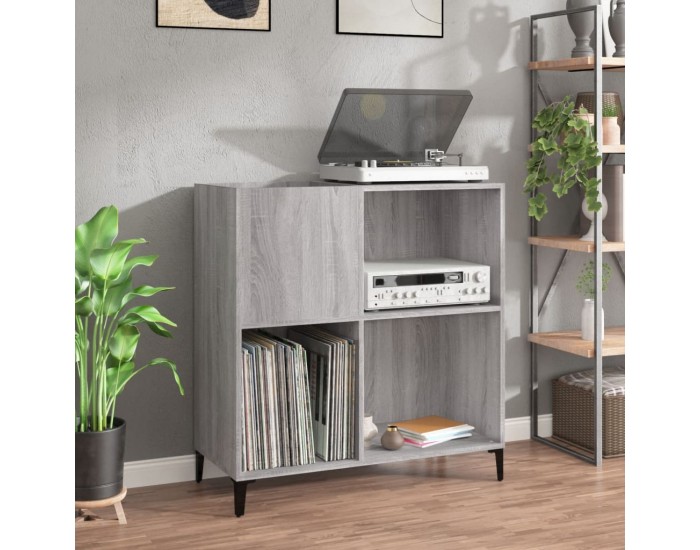 Sonata H Шкаф за винилови плочи сив сонома 84,5x38x89 см инженерно дърво