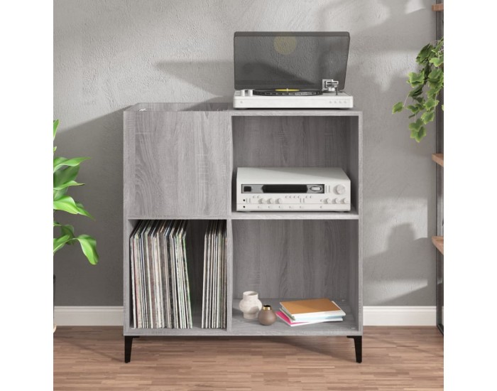 Sonata H Шкаф за винилови плочи сив сонома 84,5x38x89 см инженерно дърво