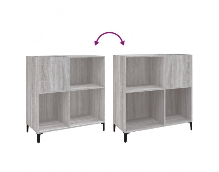 Sonata H Шкаф за винилови плочи сив сонома 84,5x38x89 см инженерно дърво