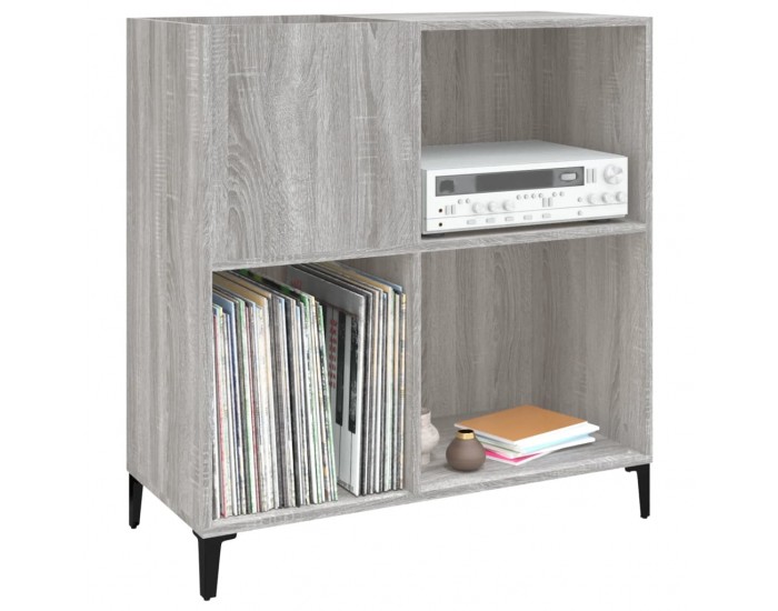 Sonata H Шкаф за винилови плочи сив сонома 84,5x38x89 см инженерно дърво