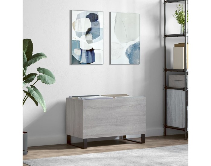 Sonata H Шкаф за винилови плочи сив сонома 74,5x38x48 см инженерно дърво