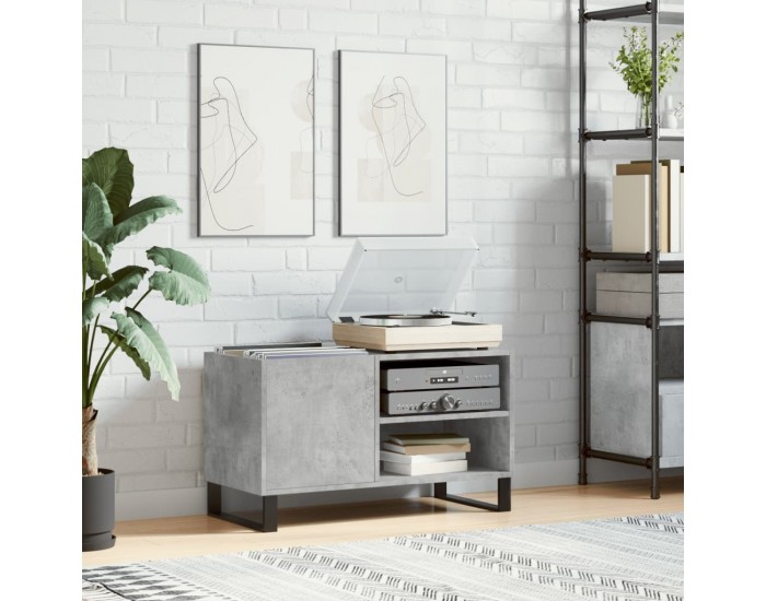 Sonata H Шкаф за винилови плочи бетонно сив 85x38x48 см инженерно дърво