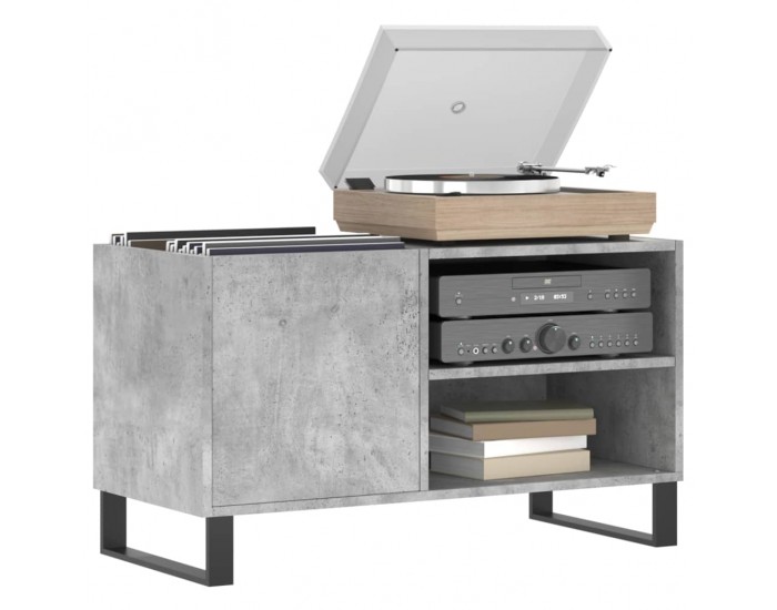 Sonata H Шкаф за винилови плочи бетонно сив 85x38x48 см инженерно дърво