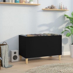 Sonata H Шкаф за грамофонни плочи черен 74,5x38x48 см инженерно дърво - ТВ шкафове