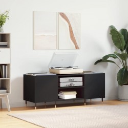 Sonata H Шкаф за грамофонни плочи черен 121x38x48 см инженерно дърво - ТВ шкафове