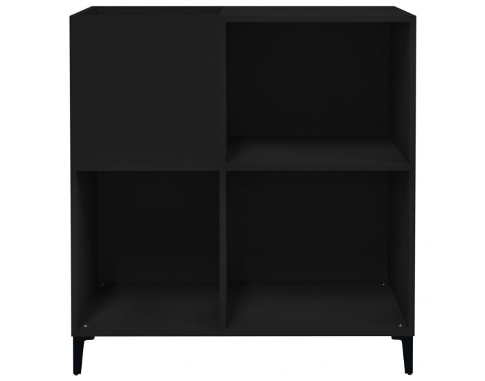 Sonata H Шкаф за грамофонни плочи черен 84,5x38x89 см инженерно дърво