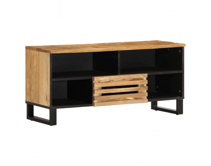 Sonata H ТВ шкаф, 100x34x46 см, грубо мангово дърво масив