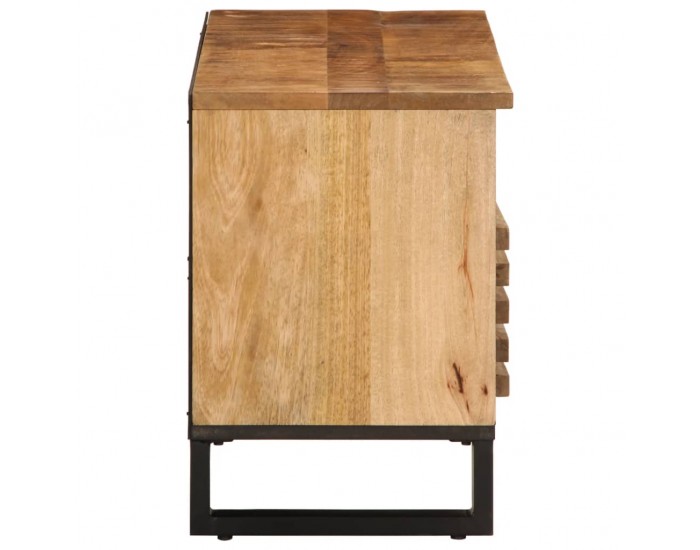 Sonata H ТВ шкаф, 100x34x46 см, грубо мангово дърво масив