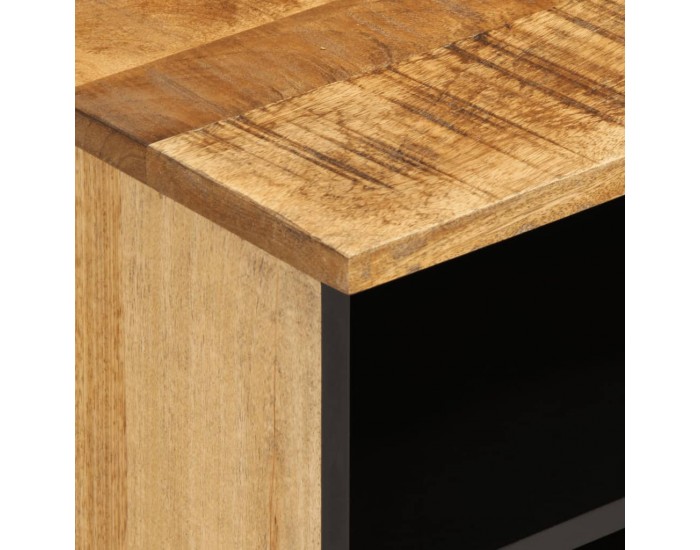 Sonata H ТВ шкаф, 100x34x46 см, грубо мангово дърво масив