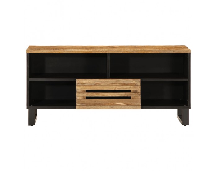 Sonata H ТВ шкаф, 100x34x46 см, грубо мангово дърво масив