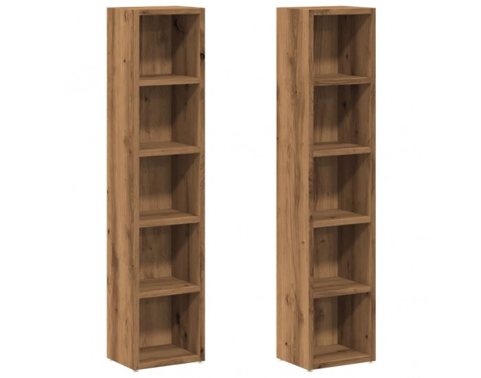 Sonata H CD шкафове, 2 бр, дъб артизан, 21x16x93,5 см, инженерно дърво Sonata H CD шкафове, 2 бр, дъб артизан, 21x16x93,5 см, инженерно дърво