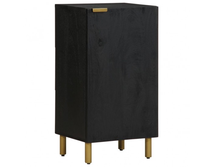 Sonata H Сайдборд, черен, 40x33x75 см, инженерно дърво