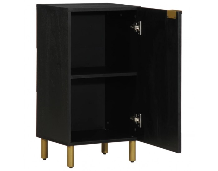 Sonata H Сайдборд, черен, 40x33x75 см, инженерно дърво