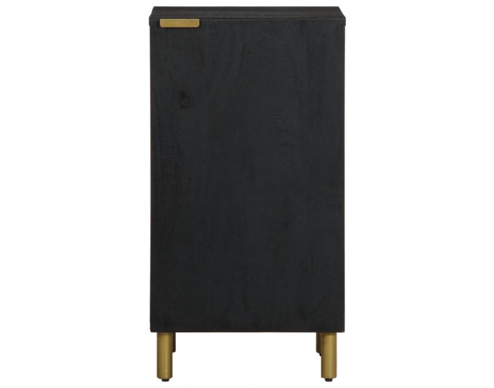Sonata H Сайдборд, черен, 40x33x75 см, инженерно дърво