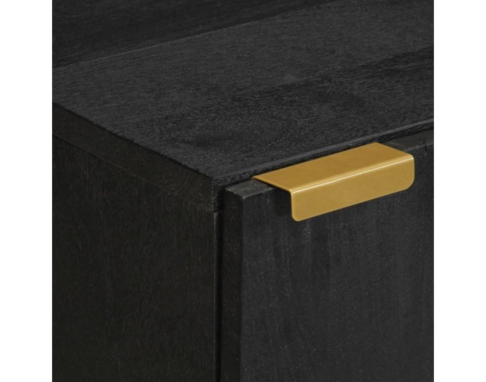 Sonata H Сайдборд, черен, 40x33x75 см, инженерно дърво