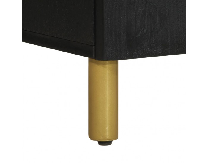 Sonata H Сайдборд, черен, 40x33x75 см, инженерно дърво