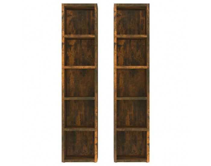 Sonata H CD шкафове, 2 бр, опушен дъб, 21x16x93,5 см, инженерно дърво Sonata H CD шкафове, 2 бр, опушен дъб, 21x16x93,5 см, инженерно дърво