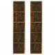 Sonata H CD шкафове, 2 бр, опушен дъб, 21x16x93,5 см, инженерно дърво Sonata H CD шкафове, 2 бр, опушен дъб, 21x16x93,5 см, инженерно дърво