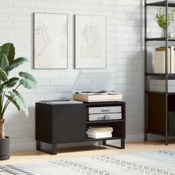 Sonata H Шкаф за грамофонни плочи черен 85x38x48 см инженерно дърво - ТВ шкафове