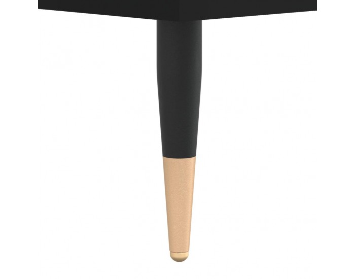 Sonata H Шкаф за грамофонни плочи черен 85x38x48 см инженерно дърво