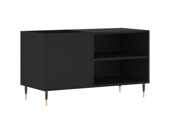 Sonata H Шкаф за грамофонни плочи черен 85x38x48 см инженерно дърво